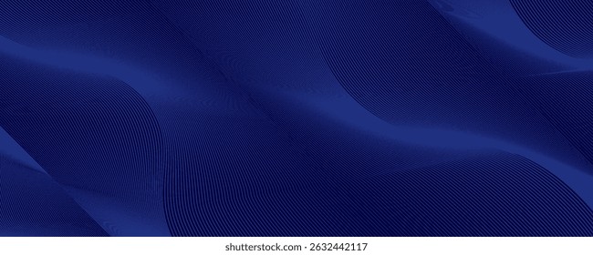 Premium background design with diagonal dark blue line pattern. Vector template for digital luxury banner, invitation, voucher, certificate. Eps10