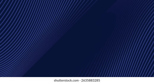 Diseño de fondo de Premium con patrón diagonal de líneas azul oscuro. Plantilla Horizontal de Vector para el negocio de lujo digital azul moderno