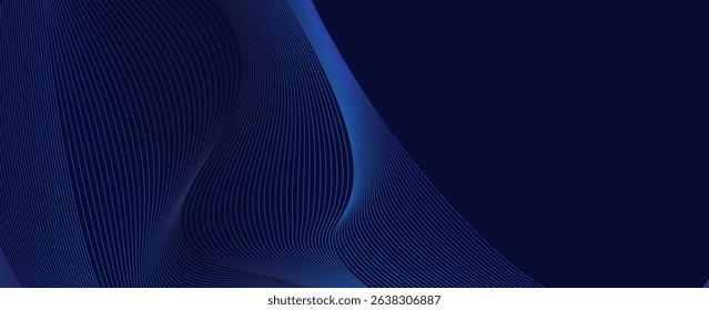 Premium background design with diagonal dark blue line pattern. Vector horizontal template for digital lux business banner, contemporary formal invitation, luxury voucher, prestigious gift certificate