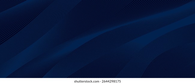 Design de fundo premium com padrão de linha azul escuro diagonal. Modelo de vetor para banner de luxo digital, convite, voucher, certificado. Eps10