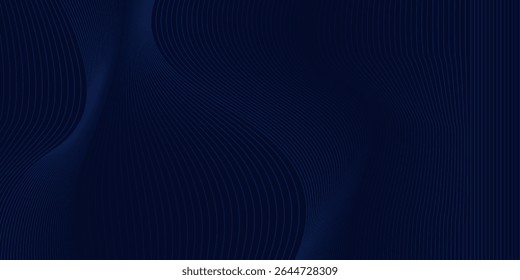 Premium-Hintergrunddesign mit diagonalem dunkelblauem Linienmuster. Vektorvorlage für digitales Luxusbanner, Einladung, Gutschein, Zertifikat. EPS10