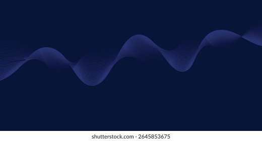 Diseño de fondo de Premium con patrón diagonal de líneas azul oscuro. Plantilla Horizontal de Vector para las artes modernas de lujo digital