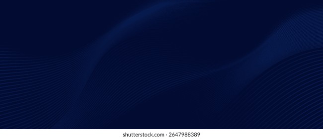 Premium background design with diagonal dark blue line pattern. Vector horizontal template for digital lux business banner, contemporary formal invitation, luxury voucher, prestigious gift certificate