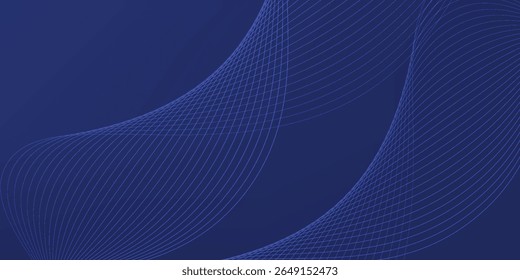 Diseño de fondo de Premium con patrón de línea azul oscuro diagonal. Plantilla Horizontal del Vector para el Anuncio empresarial digital de Lux, invitación formal contemporánea,