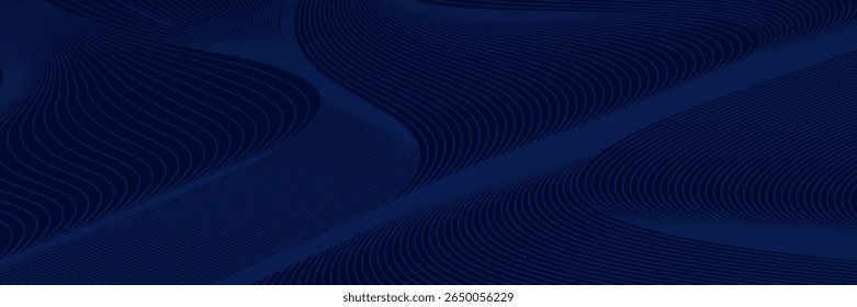 Diseño de fondo de Premium con patrón de línea azul oscuro diagonal. ilustración moderna.