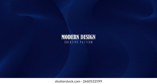 Premium-Hintergrunddesign mit diagonalem dunkelblauem Linienmuster. Vektor horizontale Vorlage für digitale Lux Business Banner, zeitgenössische formelle Einladung, Luxus-Gutschein, prestigeträchtige Geschenkurkunde
