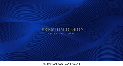 Premium background design with diagonal dark blue line pattern. Vector template for digital luxury banner, invitation, voucher, certificate. Eps10