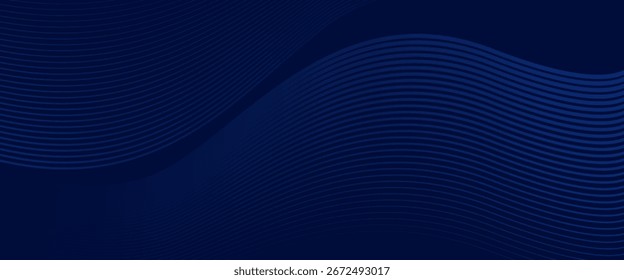 Premium-Hintergrunddesign mit diagonalen dunkelblauen Linien. Vektor horizontale Vorlage für digitale Luxus-Business-Banner