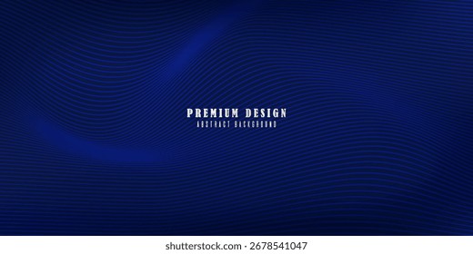 Diseño de fondo de Premium con patrón de línea azul oscuro diagonal. Plantilla de Vector para el Anuncio de lujo digital, invitación, vale, certificado