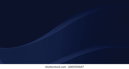 Diseño de fondo de Premium con patrón de línea azul oscuro diagonal. Plantilla Horizontal del Vector para el Anuncio de negocios de Lux digital, invitación formal contemporánea, vale de lujo, certificado de regalo prestigioso