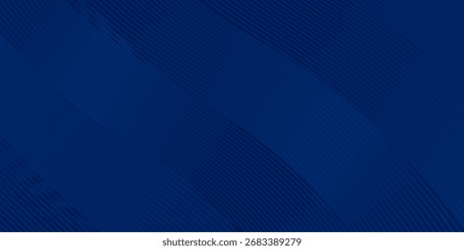 Premium-Hintergrunddesign mit diagonalem dunkelblauem Linienmuster. Vektorvorlage für digitales Luxusbanner, Einladung, Gutschein, Zertifikat. EPS10