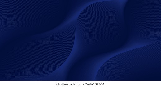 Design de fundo premium com padrão de linhas azul escuro diagonal. Modelo horizontal vetorial para banner comercial de luxo digital