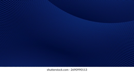 Diseño de fondo de Premium con patrón diagonal de líneas azul oscuro. Plantilla Horizontal de Vector para el Anuncio de negocios de lujo digital