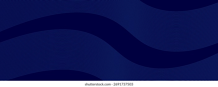 Diseño de fondo de Premium con patrón diagonal de líneas azul oscuro. Plantilla Horizontal de Vector para el Anuncio de negocios de lujo digital