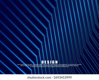 Premium-Hintergrund-Design mit diagonalen dunkelblauen Streifen Muster. Vektor horizontale Vorlage für Digital Lux Business Banner, zeitgenössische formelle Einladung, Luxus-Gutschein, prestigeträchtige Geschenk-Zertifikat
