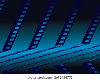 Diseño de fondo de Premium con patrón de rayas azul oscuro diagonal. Plantilla Horizontal de Vector para el Anuncio de negocios digital LUX, invitación formal contemporánea, cupón de lujo, certificado de regalo prestigioso