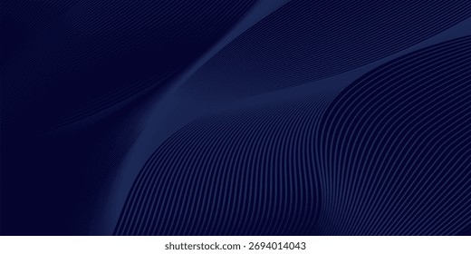 Premium-Hintergrunddesign mit diagonalem dunkelblauem Linienmuster. Vektorvorlage für digitales Luxusbanner, Einladung, Gutschein, Zertifikat. EPS10