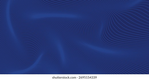 Diseño de fondo de Premium con patrón de línea azul oscuro diagonal. Plantilla Horizontal de Vector para el Anuncio de negocios digital Lux.