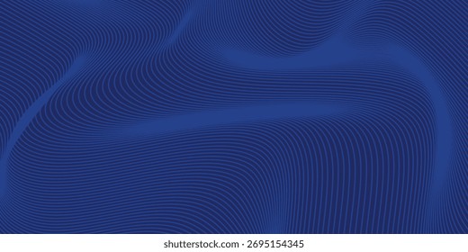 Diseño de fondo de Premium con patrón de línea azul oscuro diagonal. Plantilla Horizontal de Vector para el Anuncio de negocios digital Lux.