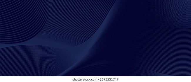 Diseño de fondo de Premium con patrón de línea azul oscuro diagonal. Plantilla de Vector para Anuncio digital de lujo, invitación, vale, certificado. Eps10