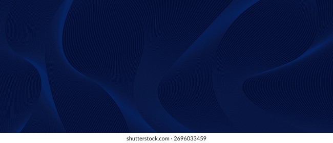 Diseño de fondo de Premium con patrón de línea azul oscuro diagonal. Plantilla de Vector para Anuncio digital de lujo, invitación, vale, certificado. Eps10