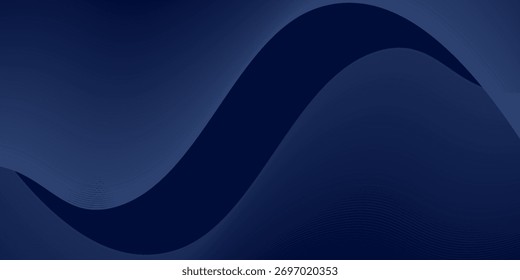 Diseño de fondo de Premium con patrón diagonal de líneas azul oscuro. Plantilla Horizontal de Vector para el Anuncio de negocios de lujo digital