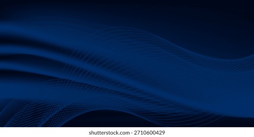 Diseño de fondo de Premium con patrón de línea azul oscuro diagonal. Plantilla de Vector para el Anuncio digital de lujo,

