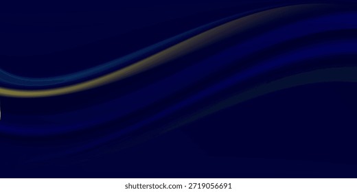 Design de fundo premium com azul escuro diagonal e padrão de linha dourada. Modelo horizontal vetorial para banner de negócios digital lux, convite formal, voucher de luxo. eps10