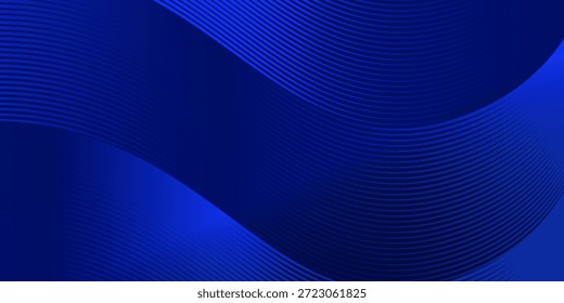 Diseño de fondo de Premium con patrón diagonal de líneas azul oscuro. Plantilla Horizontal de Vector para el Anuncio de negocios de lujo digital