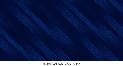 Design de fundo premium com padrão de linha azul escuro diagonal. Modelo de vetor para banner de luxo digital, convite, voucher, certificado. Eps10