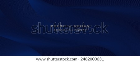 Premium background design with diagonal dark blue line pattern. Vector template for digital luxury banner, invitation, voucher, certificate. Eps10