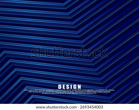 Premium background design with diagonal dark blue stripes pattern. Vector horizontal template for digital lux business banner, contemporary formal invitation, luxury voucher, prestigious gift certific