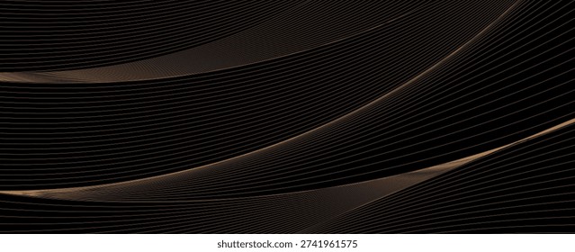 Premium background design with diagonal gold line pattern. Vector horizontal template for digital lux business banner, contemporary formal invitation, luxury voucher, prestigious gift certificate. eps 10