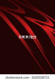 Premium background design with diagonal gradient red lines pattern. Vertical vector template for digital luxury business banner, poster, luxury voucher, prestigious gift certificate, etc.