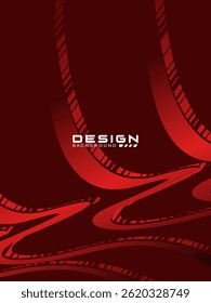 Premium background design with diagonal gradient red lines pattern. Vertical vector template for digital luxury business banner, poster, luxury voucher, prestigious gift certificate, etc.