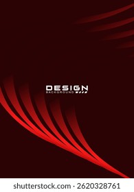 Premium background design with diagonal gradient red lines pattern. Vertical vector template for digital luxury business banner, poster, luxury voucher, prestigious gift certificate, etc.