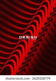 Premium background design with diagonal gradient red lines pattern. Vertical vector template for digital luxury business banner, poster, luxury voucher, prestigious gift certificate, etc.