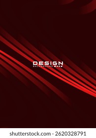 Premium background design with diagonal gradient red lines pattern. Vertical vector template for digital luxury business banner, poster, luxury voucher, prestigious gift certificate, etc.