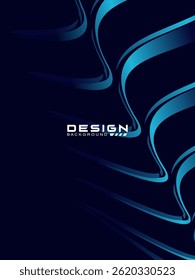 Premium background design with diagonal gradient blue lines pattern. Vertical vector template for digital luxury business banner, poster, luxury voucher, prestigious gift certificate, etc.