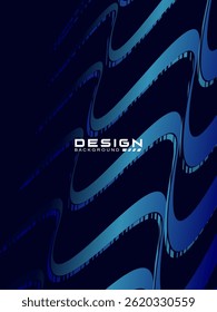 Premium background design with diagonal gradient blue lines pattern. Vertical vector template for digital luxury business banner, poster, luxury voucher, prestigious gift certificate, etc.