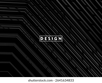 Premium background design with diagonal gradient black lines pattern. Vector horizontal template for digital luxury business banner, contemporary formal invitation, voucher, gift certificate, etc.