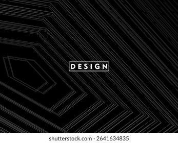 Premium background design with diagonal gradient black lines pattern. Vector horizontal template for digital luxury business banner, contemporary formal invitation, voucher, gift certificate, etc.