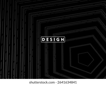 Premium background design with diagonal gradient black lines pattern. Vector horizontal template for digital luxury business banner, contemporary formal invitation, voucher, gift certificate, etc.