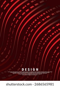 Premium background design with diagonal gradient red lines pattern. Vertical vector template for digital luxury business banner, poster, luxury voucher, prestigious gift certificate, etc.