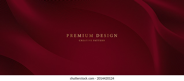 Premium background design and diagonal line pattern in maroon colour  Vector horizontal template for digital business banner  formal invitation  luxury voucher  prestigious gift certificate