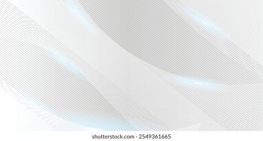 Premium background design with diagonal line pattern in grey colour. Vector white horizontal template for business banner, formal invitation backdrop, luxury voucher, prestigious gift certificate