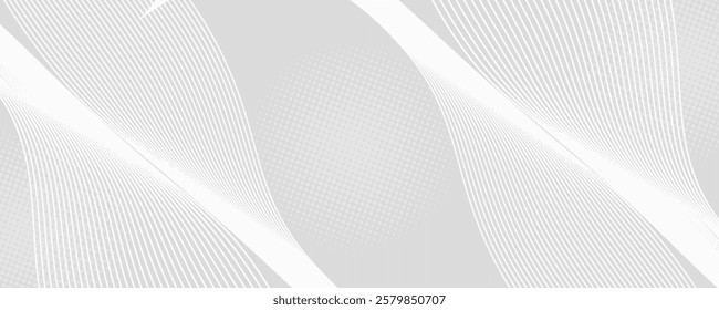 Premium background design with diagonal line pattern in grey colour. Vector white horizontal template for business banner, formal invitation backdrop, luxury voucher, prestigious gift certificate