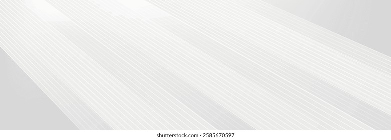 Premium background design with diagonal line pattern in grey colour. Vector white horizontal template for business banner, formal invitation.eps10