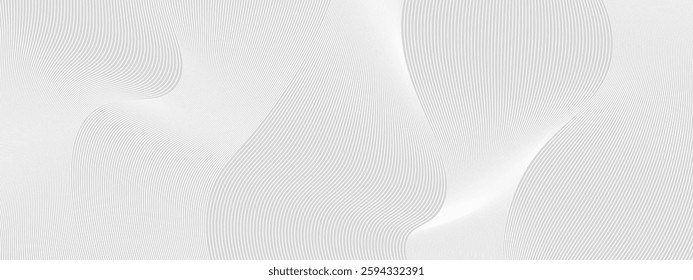 Premium background design with diagonal line pattern in grey colour. Vector white horizontal template for business banner, luxury voucher, prestigious gift certificate