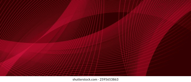 Premium background design with diagonal line pattern in maroon colour. Vector horizontal template for digital business banner, formal invitation, luxury